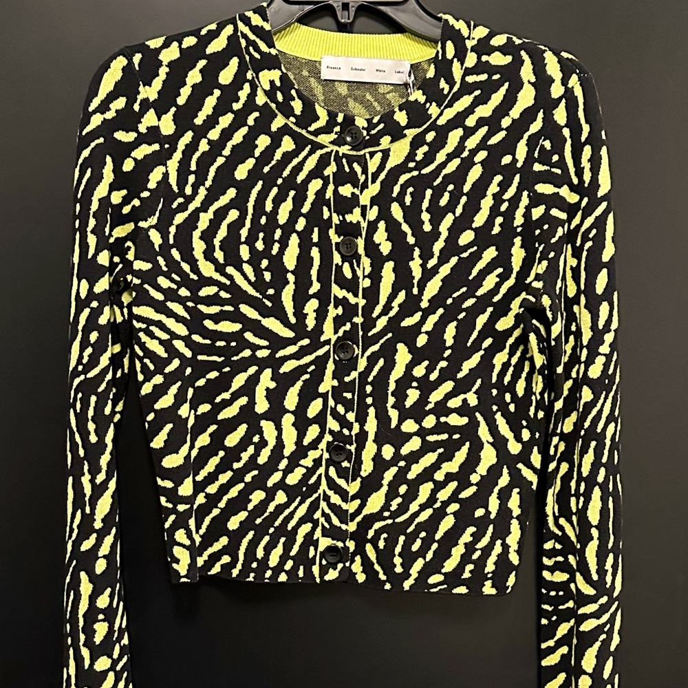 Proenza Schouler White Label animal print jacquard cardigan